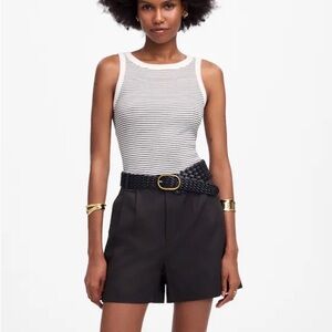 Madewell Drapey Twill Pleated Short